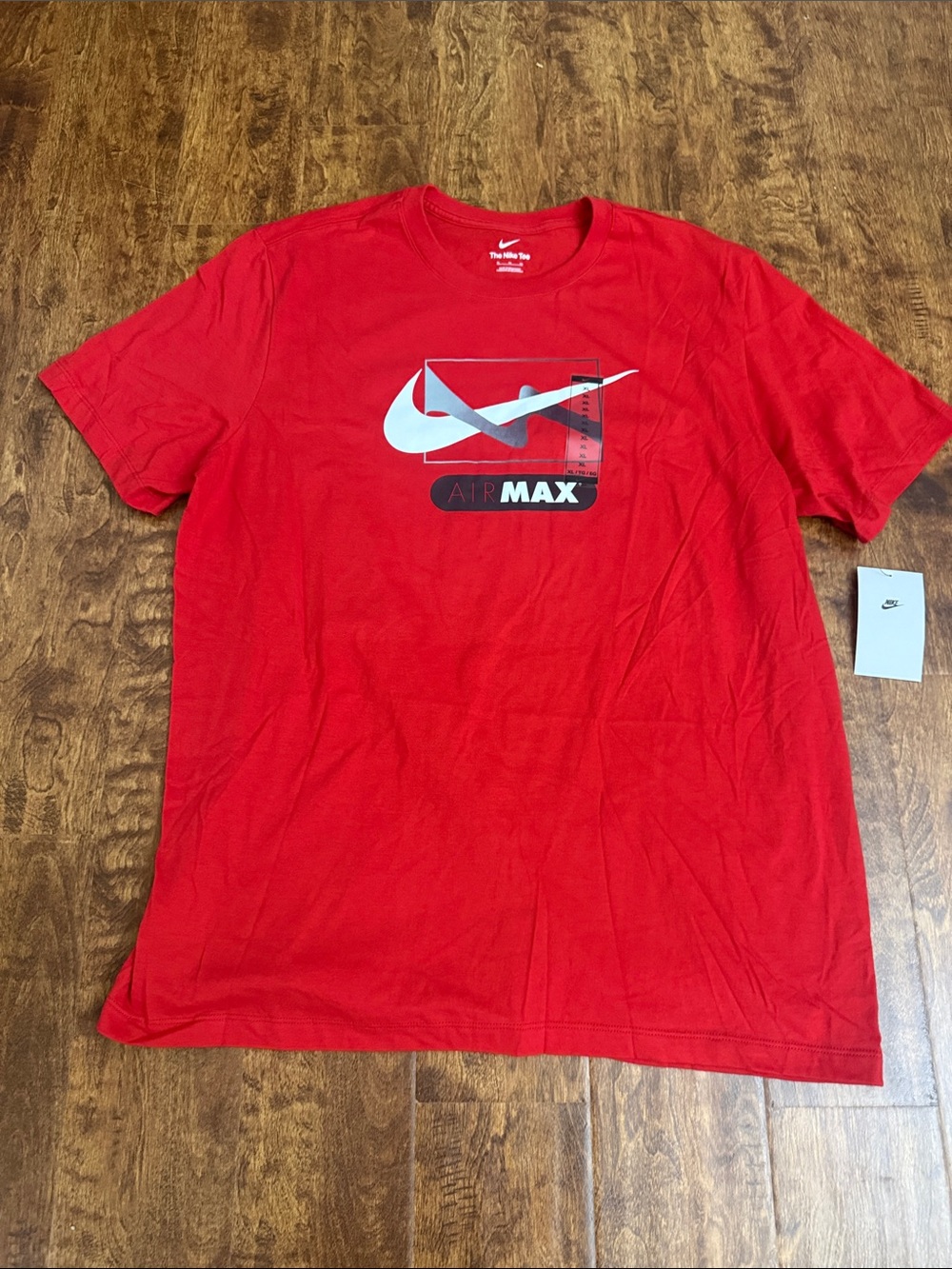 Nike Red Air Max Graphic Short Sleeve Tee Size XL